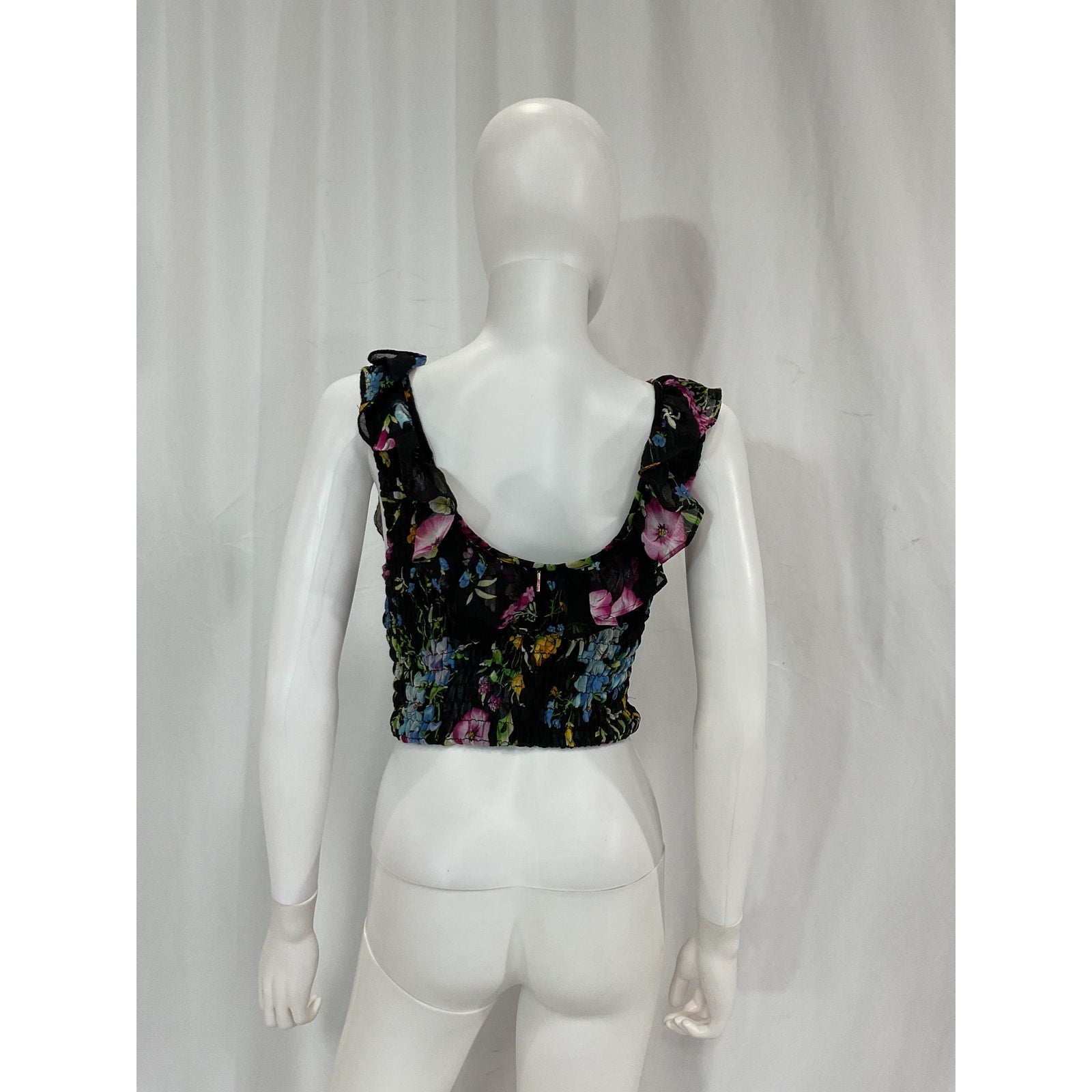 Misa Los Angeles 'Paola' Black Chiffon Top Size S