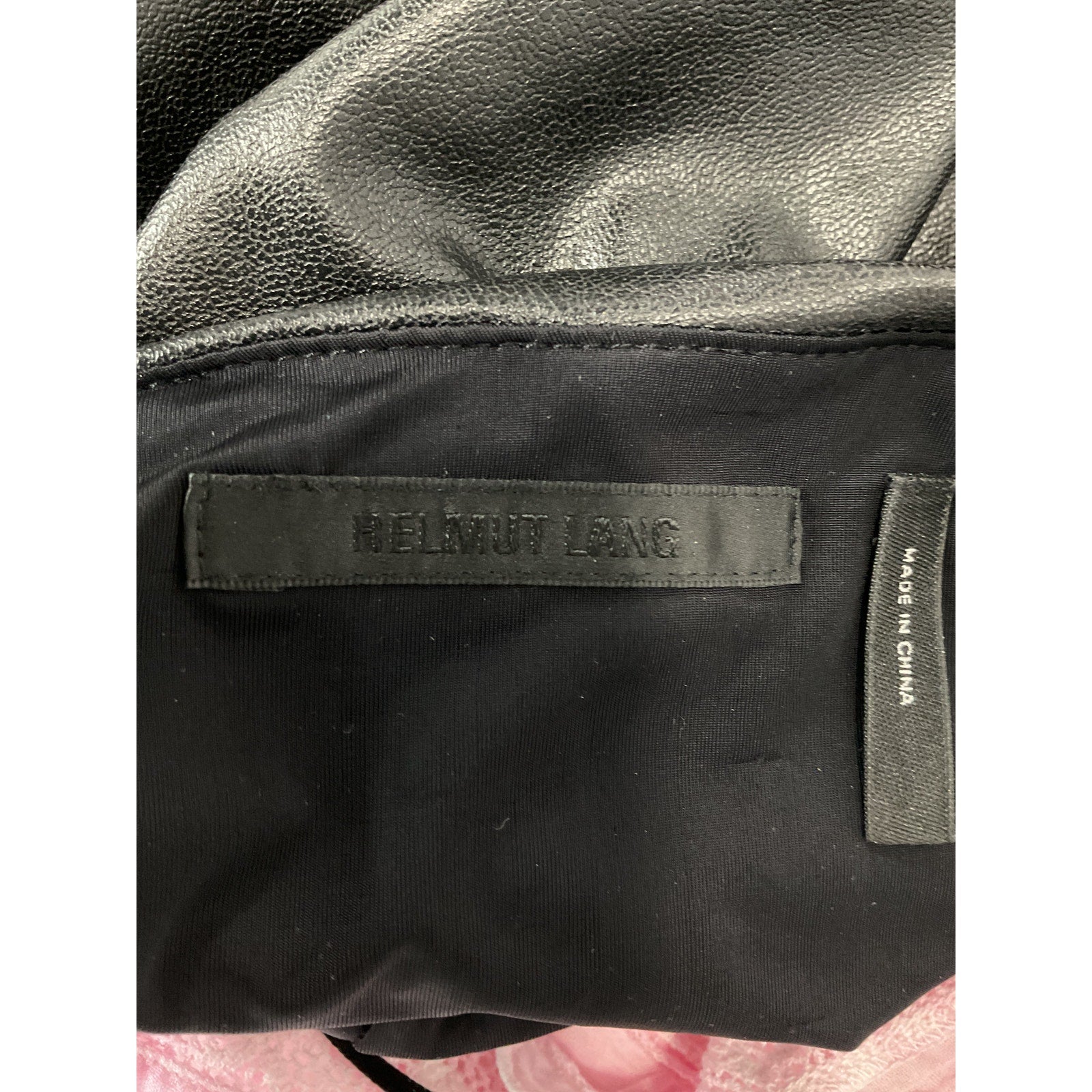 Helmut Lang Black Faux Leather Tube Top Size XS