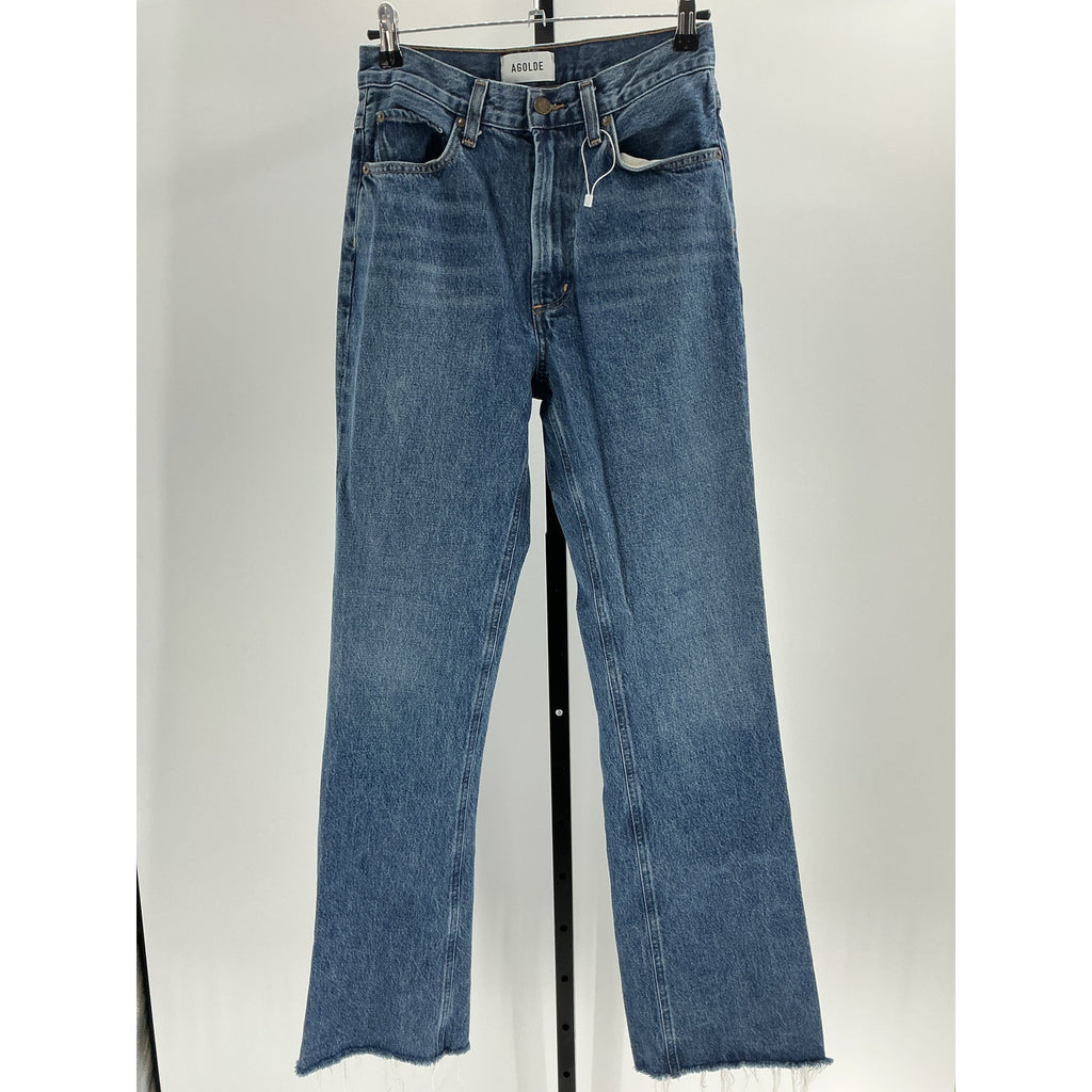 Agolde 'Leena' Blue Cotton Bootcut Jean Size 25