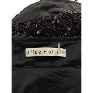 Alice + Olivia Sequined Black Hera Shorts Size 10