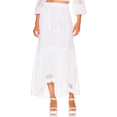LoveShackFancy Tiered White Sisto Skirt Size 2