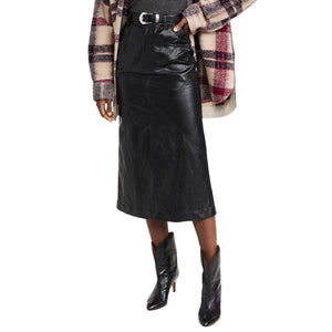 Isabel Marant Faux Leather Black Cecilia Skirt Size 36 FR / US 4