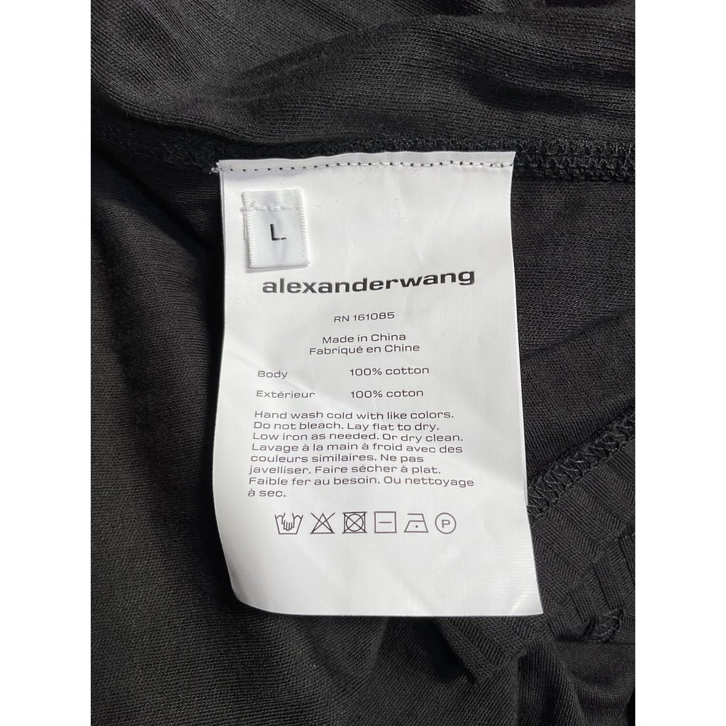 Alexander Wang 'Cami' Black Cotton Top Size L