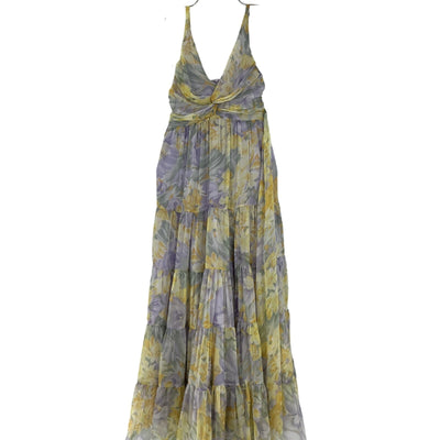 Astr The Label Floral Tiered Maxi Multicolor Elsa Dress Size XS