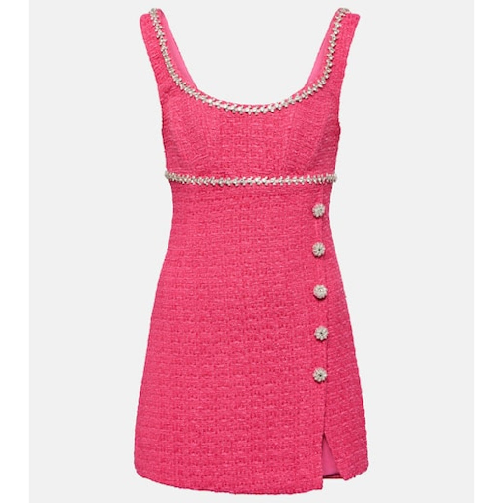 Self-Portrait 'Boucl�' Pink Mini Dress Size 10