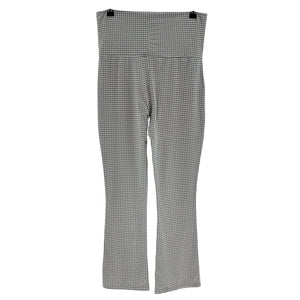 Hatch Houndstooth Multicolor Ultimate Before During And After Crop Flare Pants Size XS