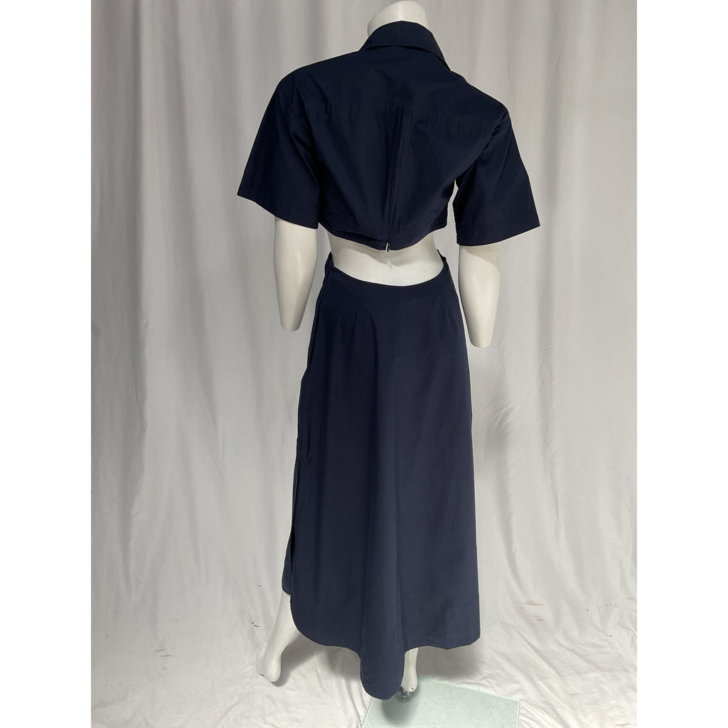 A.L.C. 'Georgia' Blue Cut Out Poplin Dress Size 4