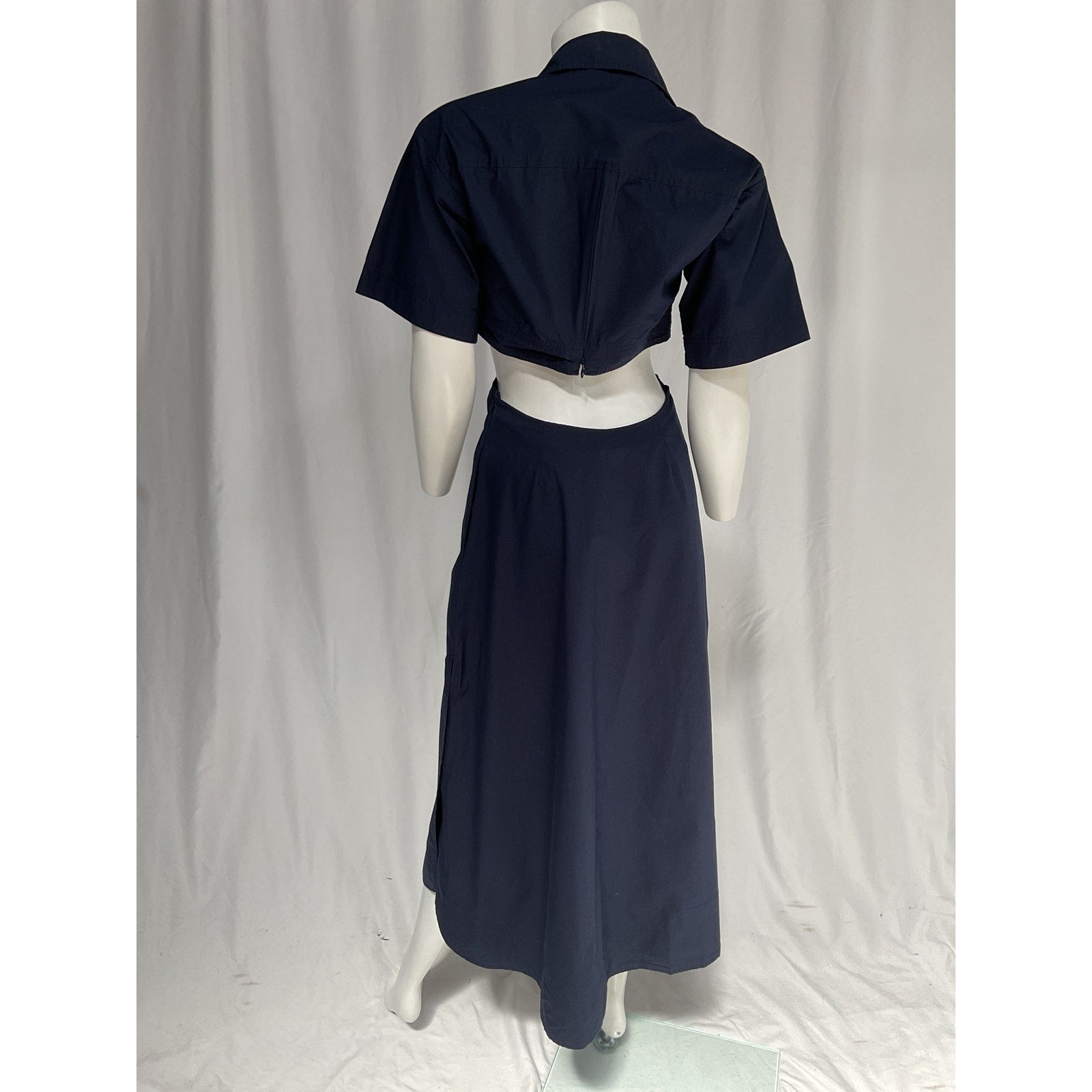 A.L.C. 'Georgia' Blue Cut Out Poplin Dress Size 4