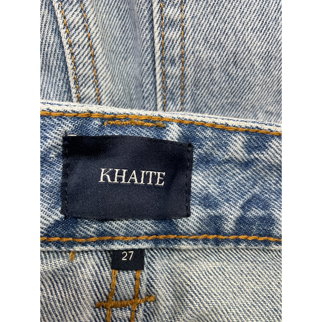 Khaite 'Albi' Blue Cotton Straight Denim Jean Size 27