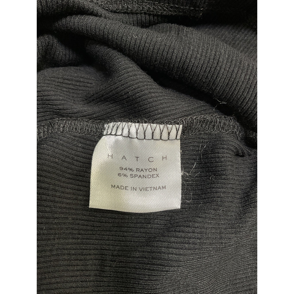Hatch The Longsleeve Black Rayon Rib Dress Size 2