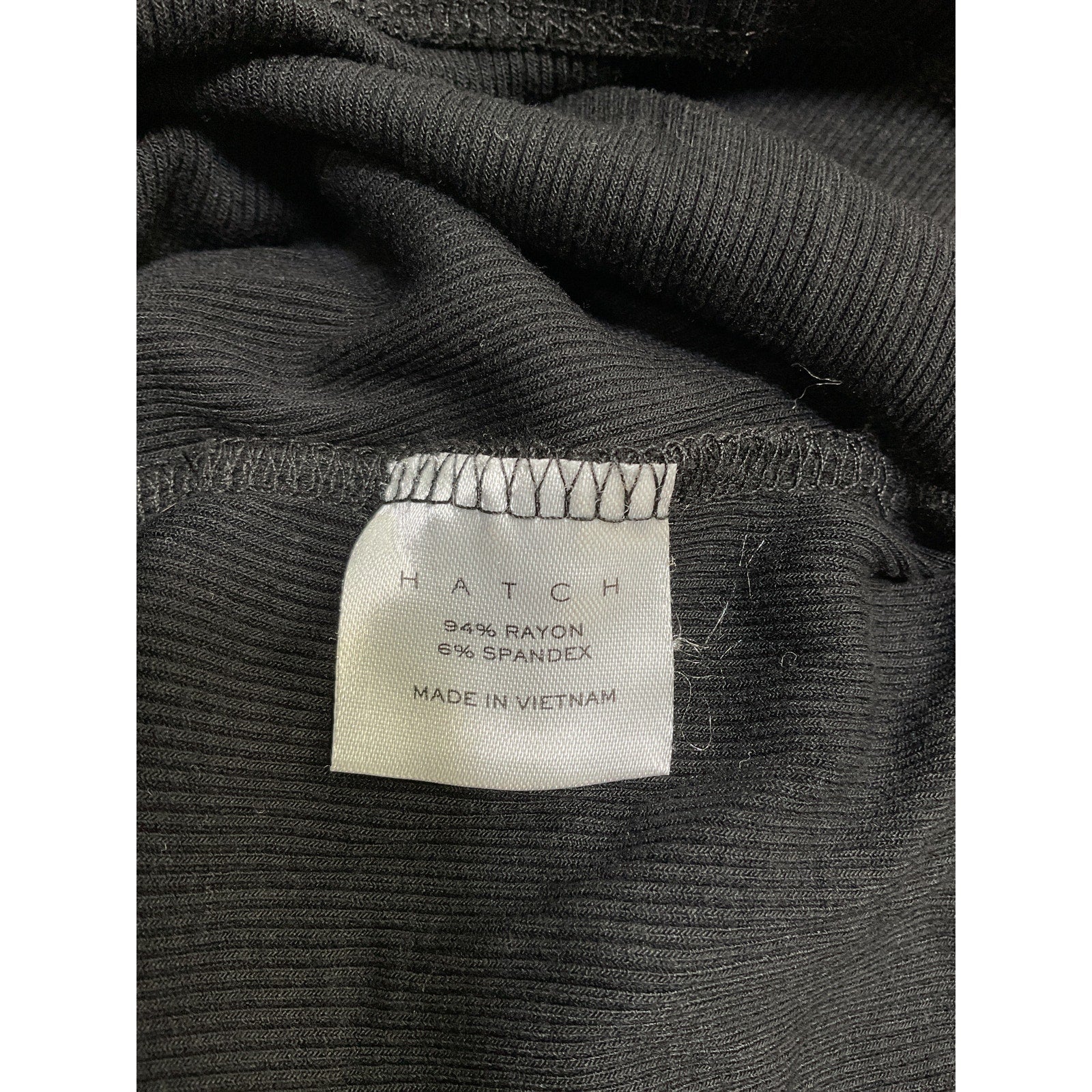 Hatch The Longsleeve Black Rayon Rib Dress Size 2