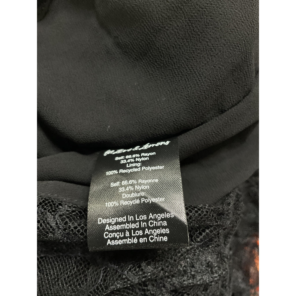 For Love & Lemons Black Puff Sleeve Mini Dress Size M