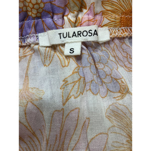 Tularosa 'Aurora' Purple Off Shouder Floral  Mini Dress Size S