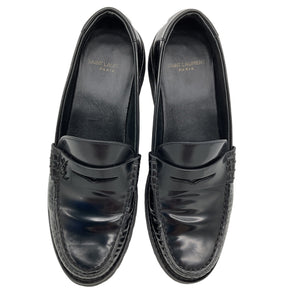 Saint Laurent Polished Black Mag 15 Loafers Size EU 38 / US 8