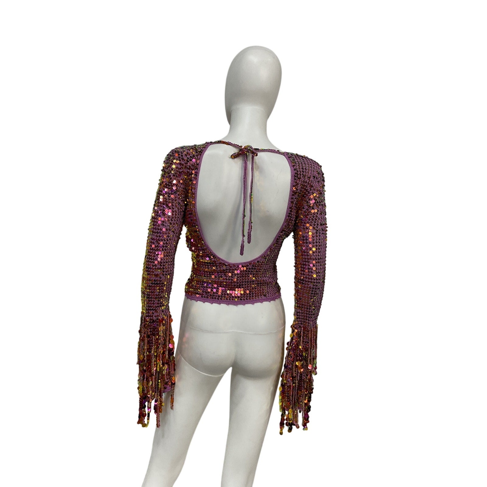 Retrofete 'Miriam' Purple Viscose Top Size XS / S