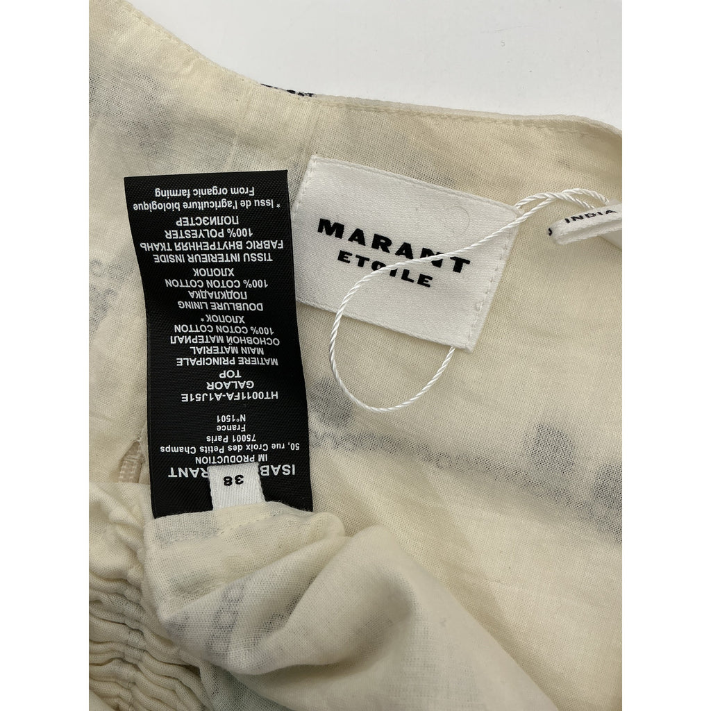 Isabel Marant 'Galaor' White Cotton Top Size 38
