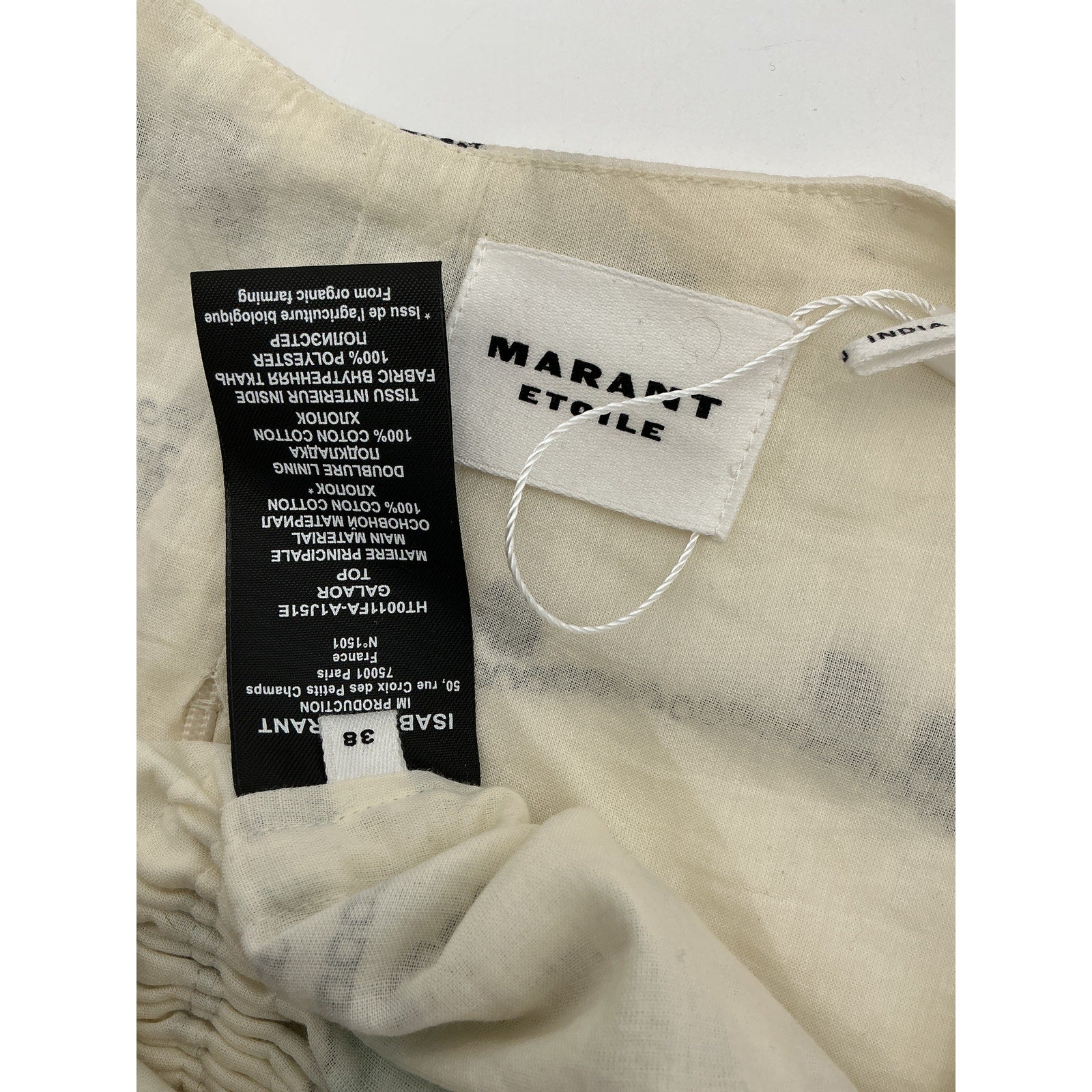 Isabel Marant 'Galaor' White Cotton Top Size 38