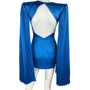 Alex Perry Sleek Blue Jameson Diamond Back Mini Dress Size US 4 / UK 8