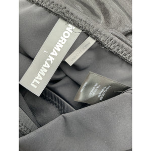 Norma Kamali 'Diana' Black Ruched One-Shoulder Crop Top Size L