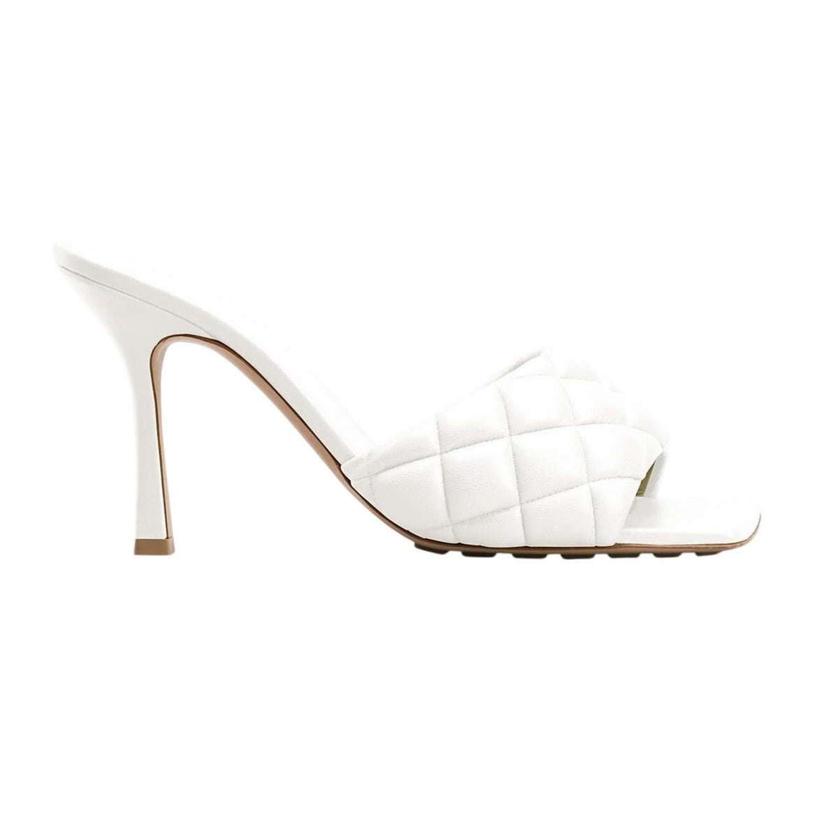 Bottega Veneta Quilted Cream Lido Mules Size 7 US / 37 EU