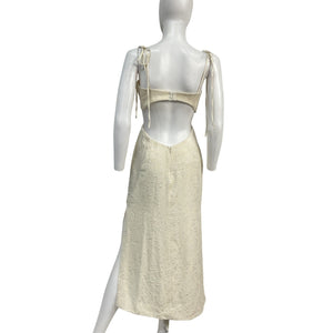 Lpa Floral Cream Robin Midi Dress Size S