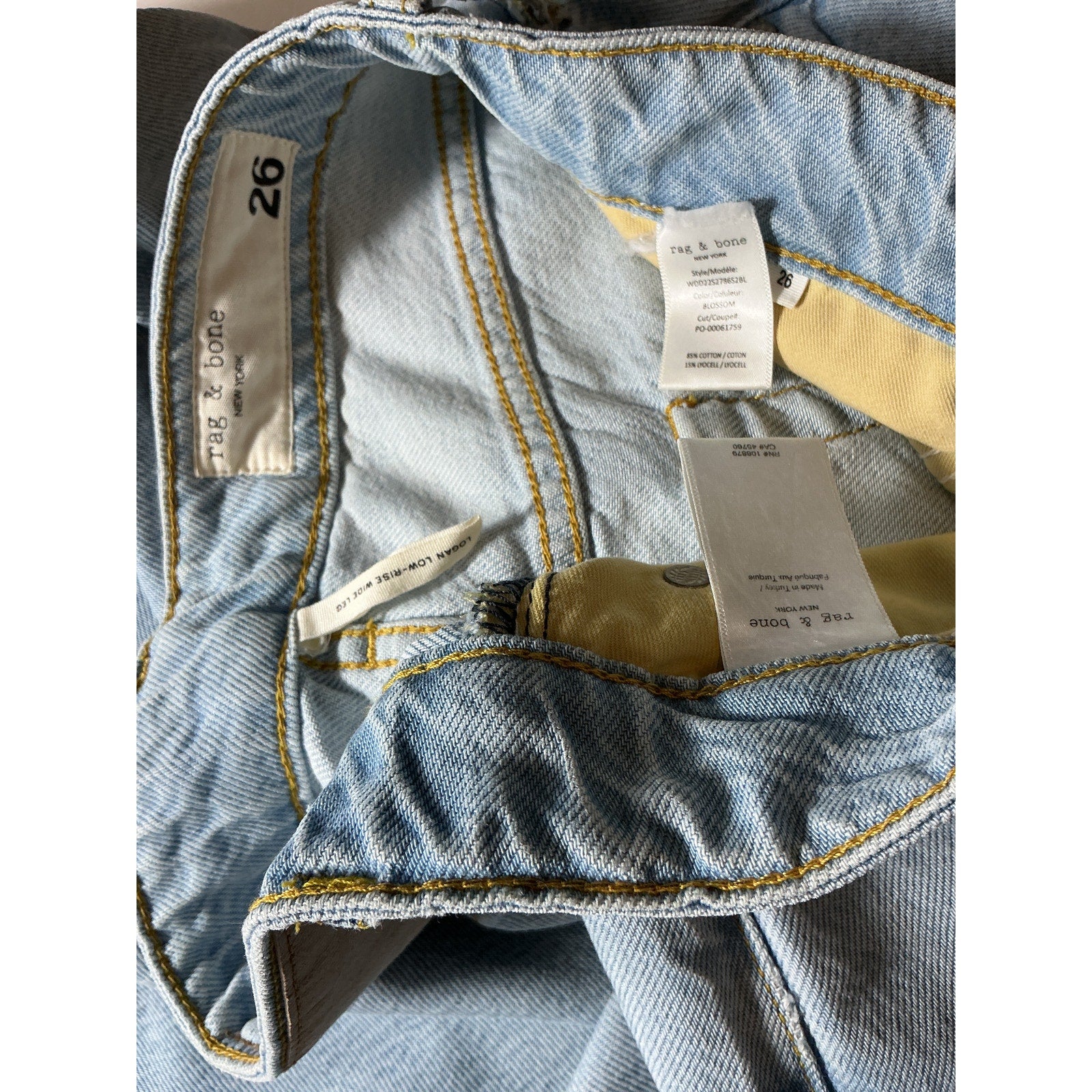 Rag & Bone 'Logan' Blue Cotton Denim Jean Size 26