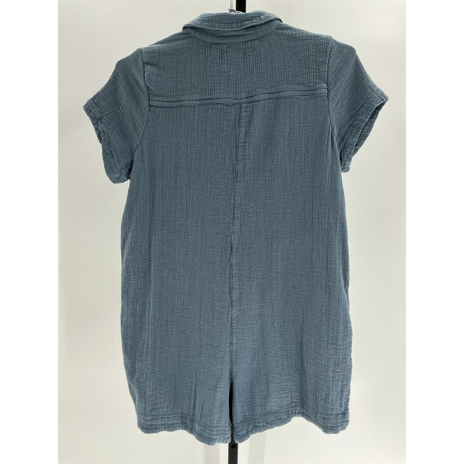 Hatch 'The Lenora' Blue Cotton Romper Size 0 / XS