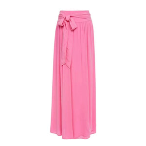 Melissa Odabash 'Elsa' Pink Wrap-Effect Voile Maxi Skirt Size S