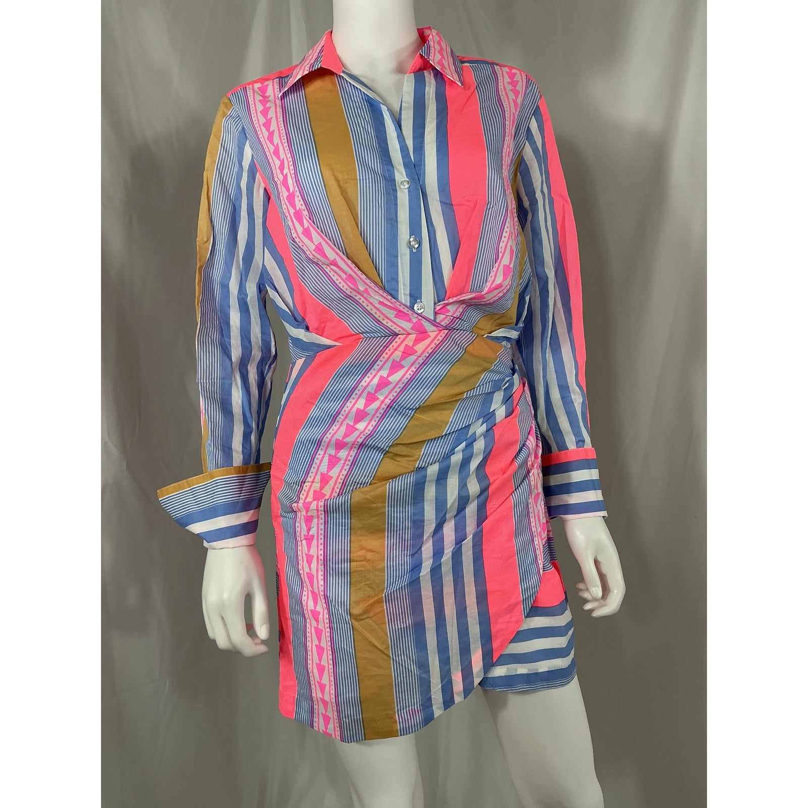Le Superbe 'Goa' Blue Cotton Montmartre Dress Size 0 - NWT