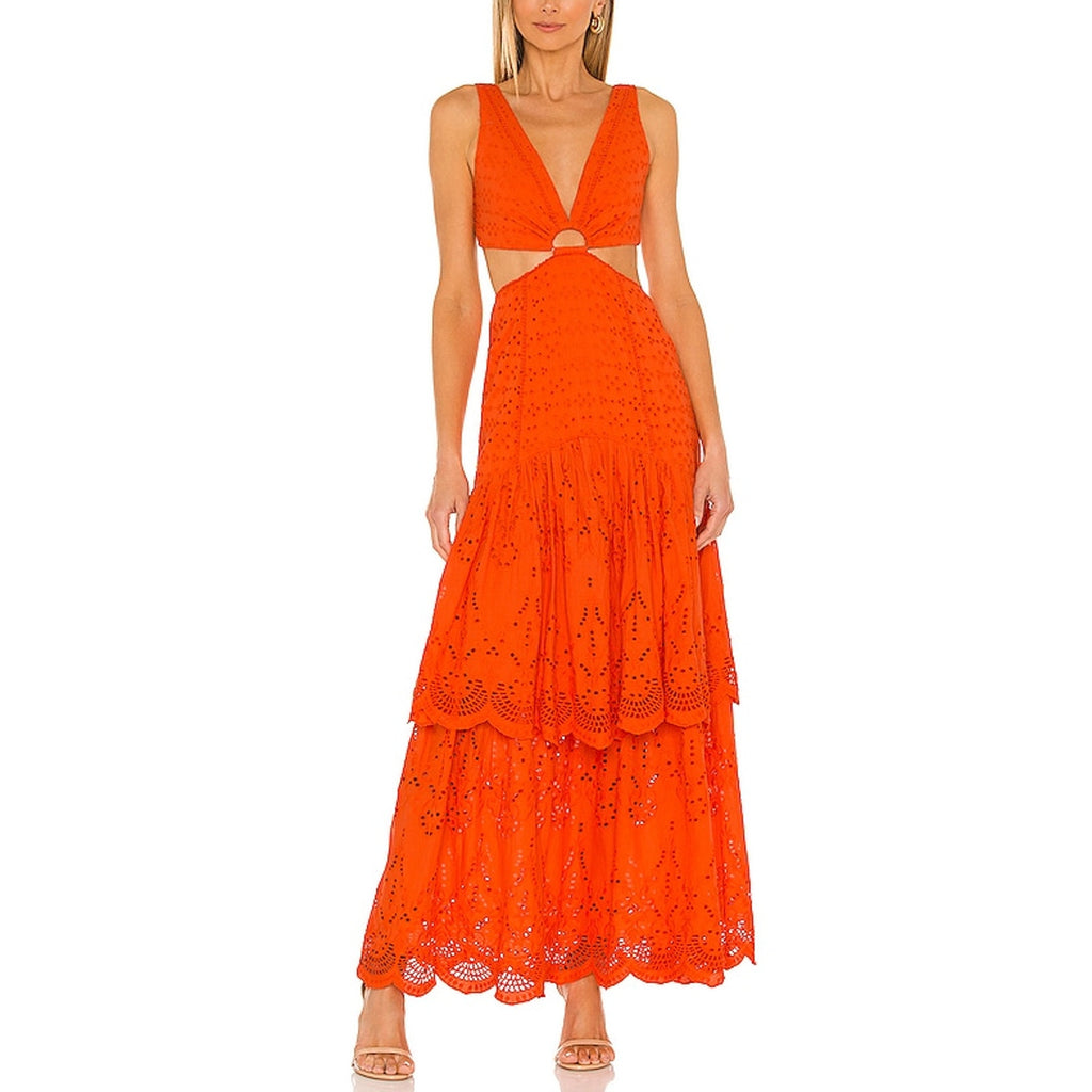 Significant Other 'Juliette' Orange Cotton Dress Size 8