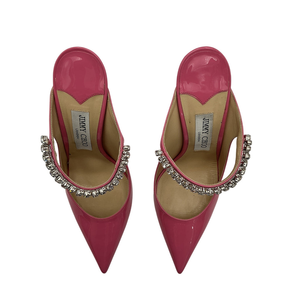 Jimmy Choo Bing Pink Leather 100 Heel Size 8