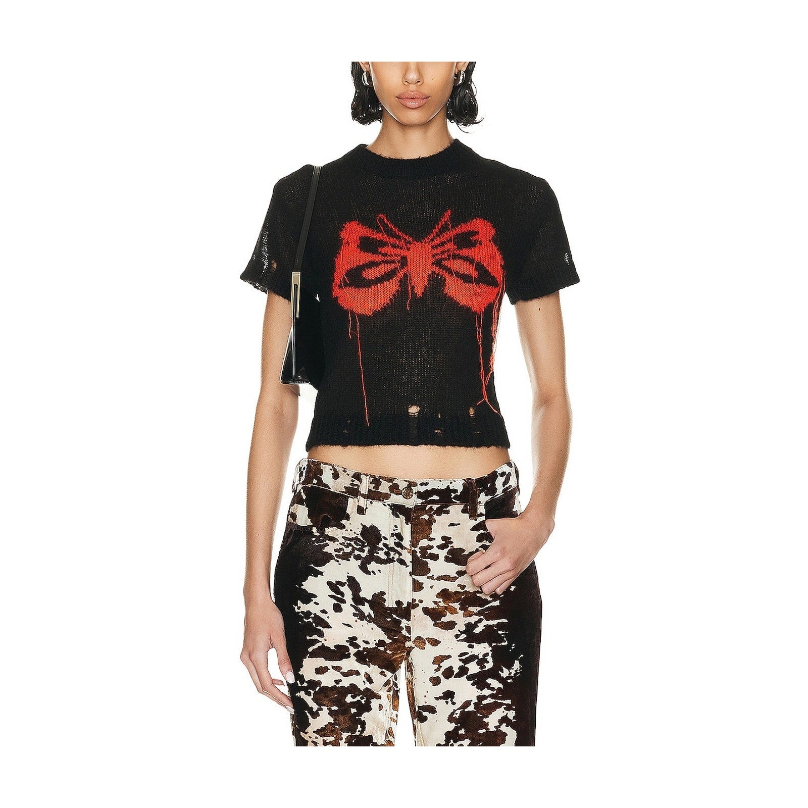 Acne Studios 'Butterfly' Black Acrylic Tee Size M - NWT