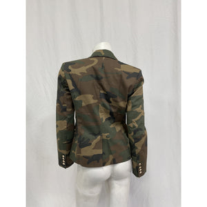 Generation Love 'Kennedy' Green Polyester Camouflage Blazer Size S