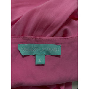 Melissa Odabash 'Elsa' Pink Wrap-Effect Voile Maxi Skirt Size S