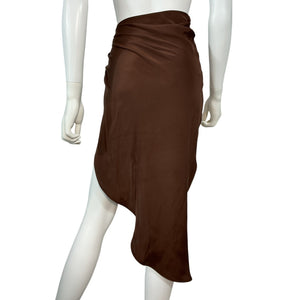 Gauge81 Draped Brown Paita Skirt Size XS