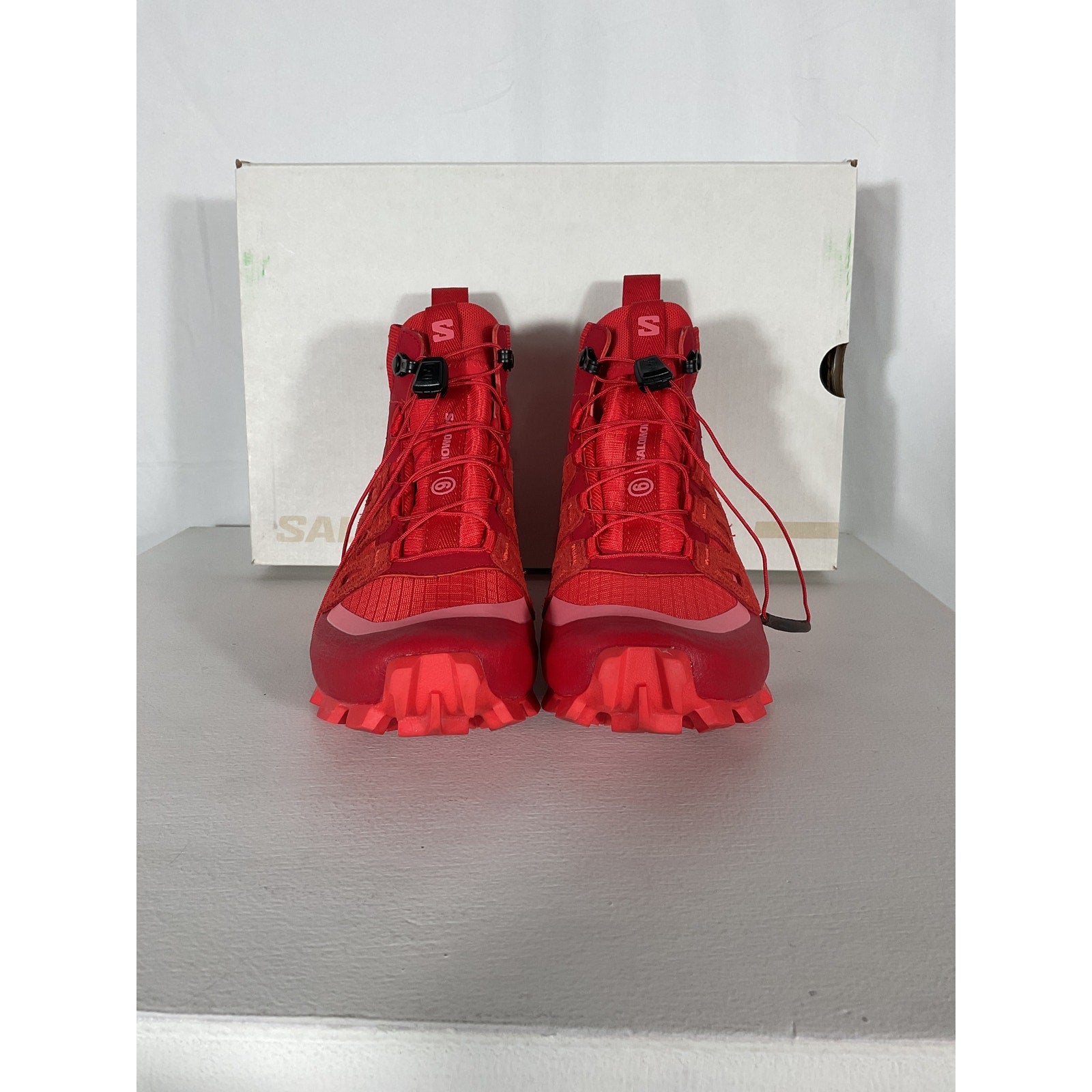 Mm6 Maison Margiela 'Salomon' Red Edition Mm6 Cross High Sneakers Size 5