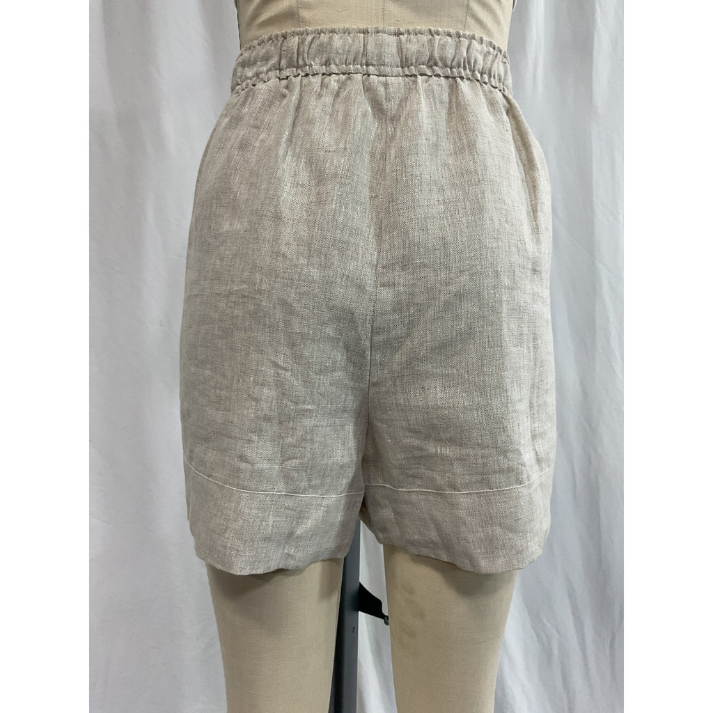 Reformation 'Charlotte' Gray Linen Short Size XL