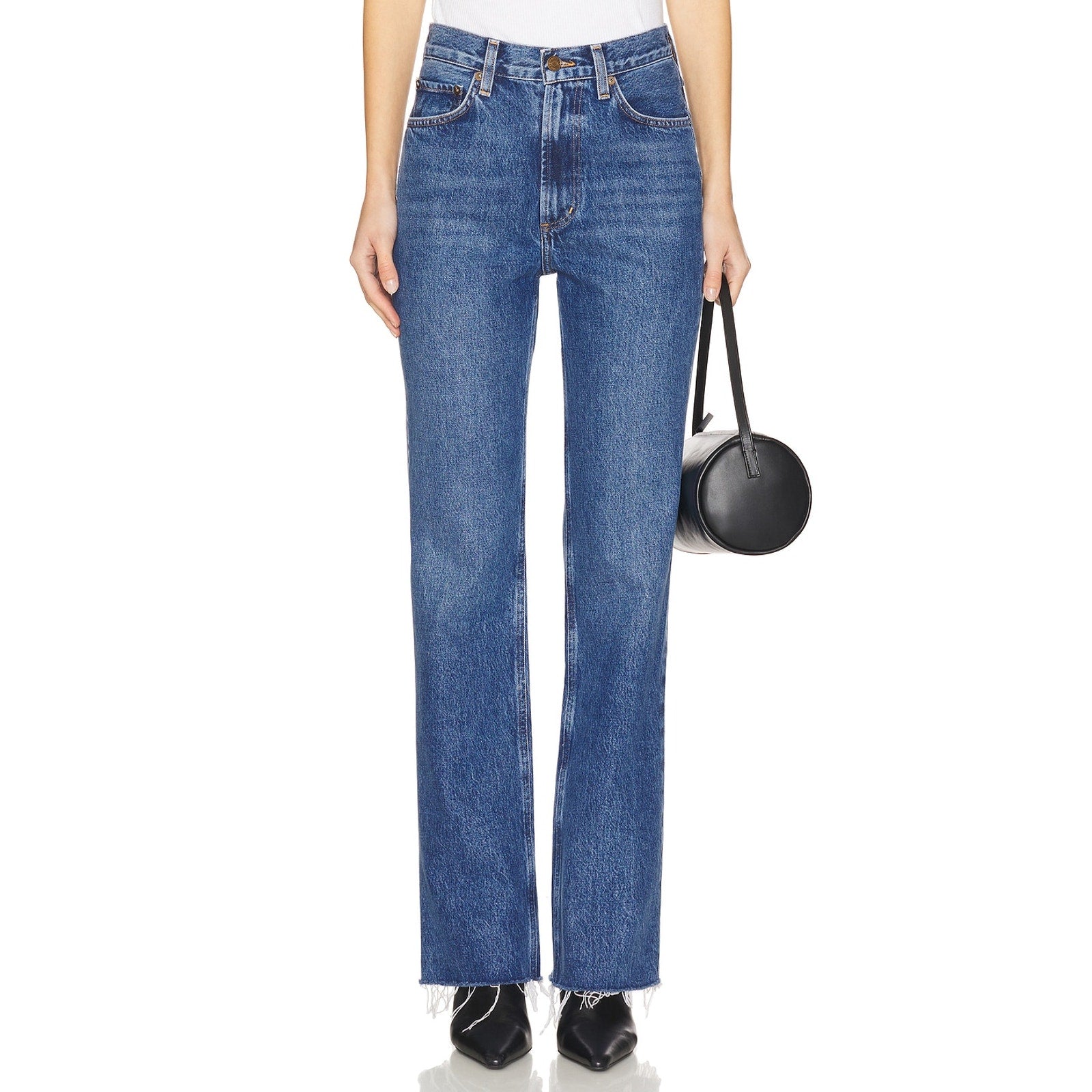 Agolde 'Leena' Blue Cotton Bootcut Jean Size 25