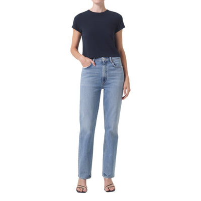 Agolde Stretch Blue High Rise Stovepipe Denim Jeans Size 29