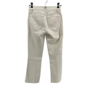 Frame Chic Cream Le Crop Mini Boot Denim Jeans Size 24