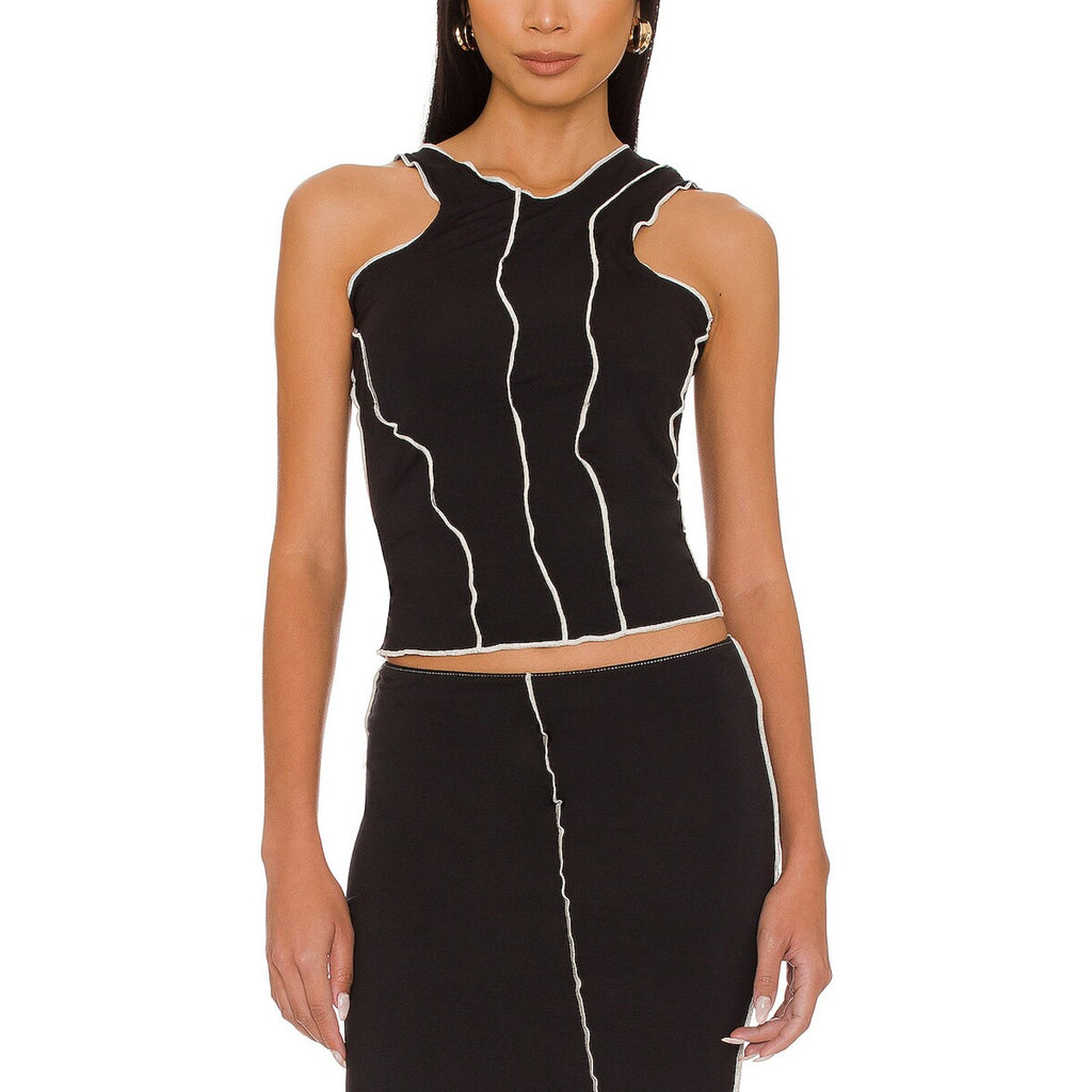 The Line By K 'Yamilet Merrow' Black Tank Size XS