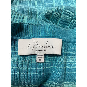 L'Academie 'Halia' Green Midi Knit Dress With Slit Size M