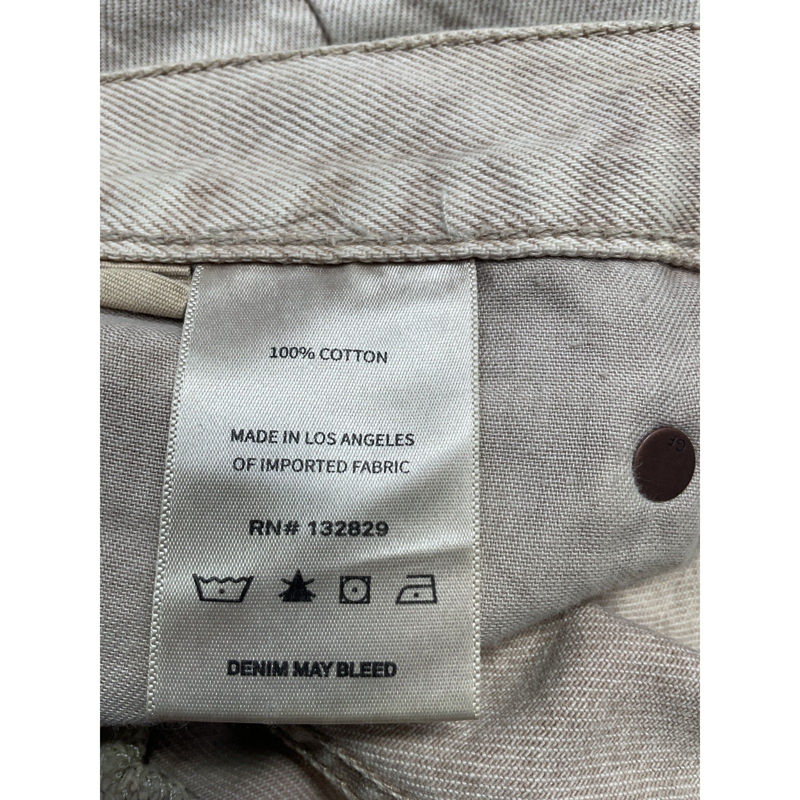 Grlfrnd 'Jules' Tan Cotton Super High Rise Vintage Short Size 29