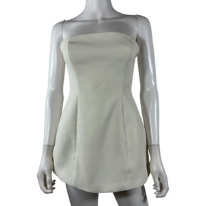 Helsa Structured Beige Heavy Crepe Tunic Top Size S