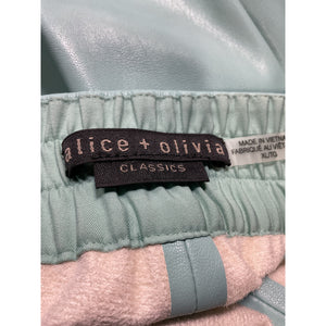 Alice + Olivia Sleek Breeze Pete Vegan Leather Pants Size XL