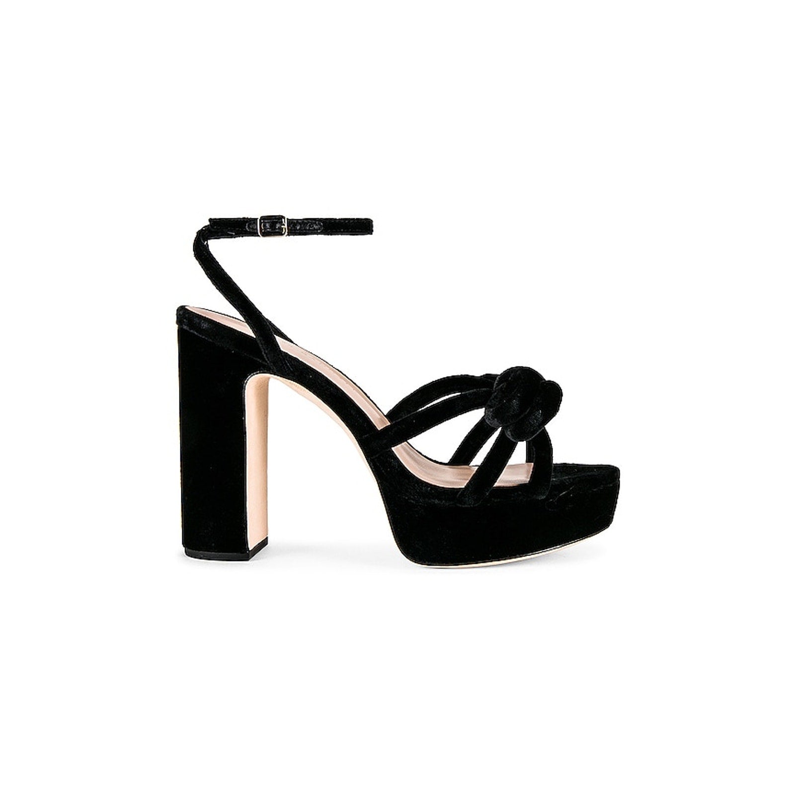 Loeffler Randall 'Melany' Black Velvet Sandal Size 7.5