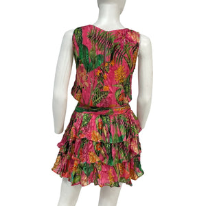 Ramy Brook Printed Fuchsia Wilson Mini Dress Size 00