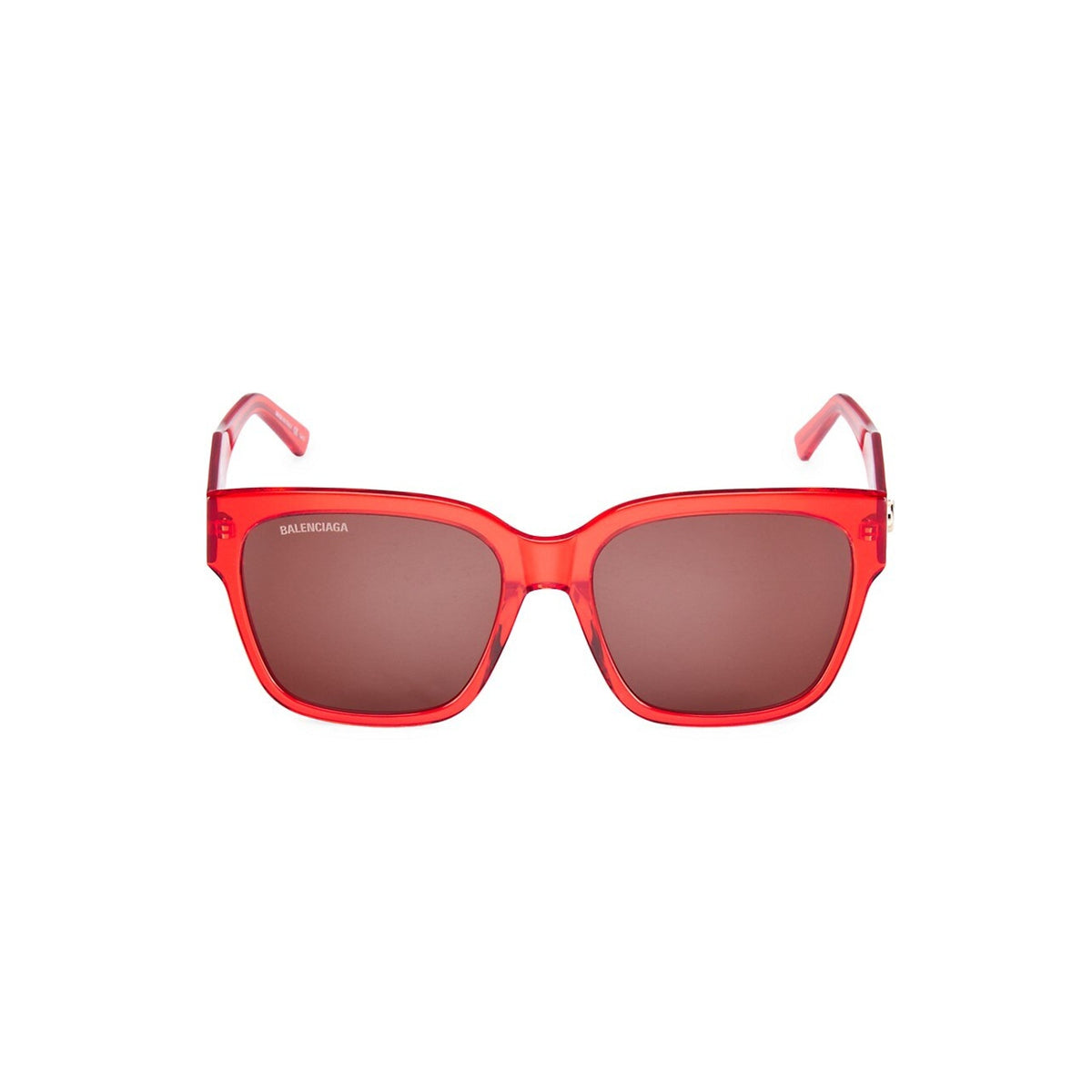 Balenciaga Flat 55Mm Red Square Sunglasses Size OS