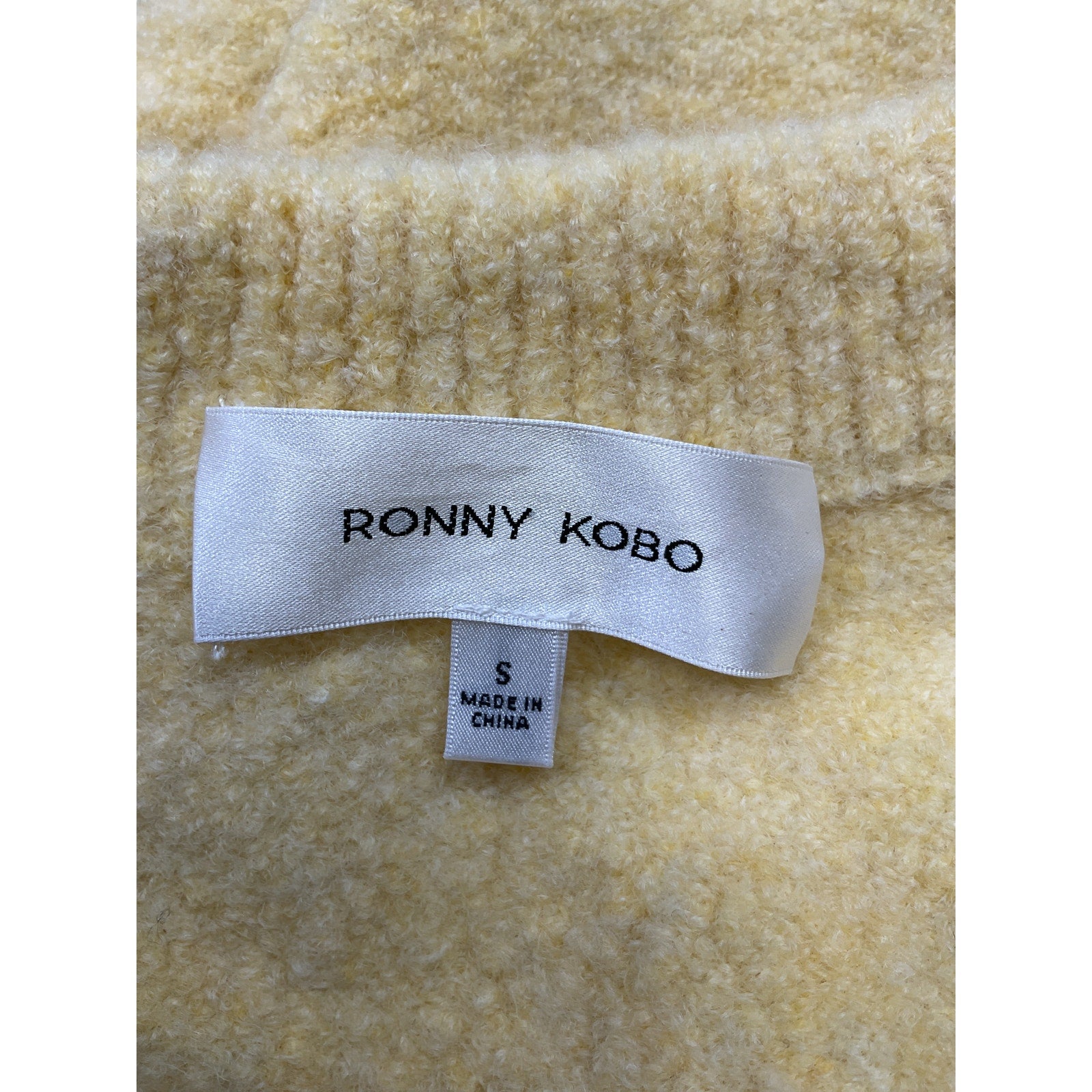 Ronny Kobo 'Hilari' Yellow Wool Cardigan Size S