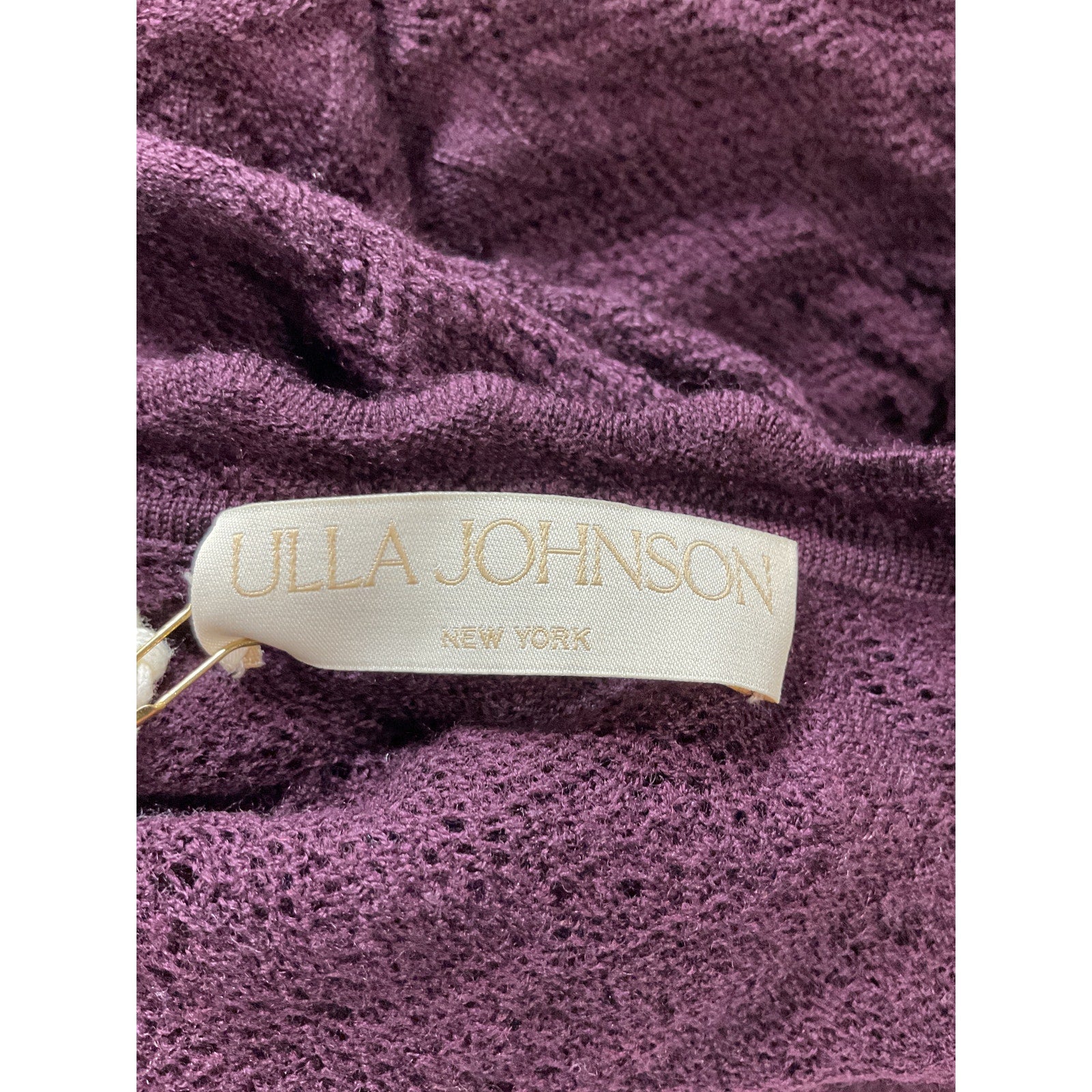 Ulla Johnson 'Augustina' Black Long Sleeve Ruffle Trim Pullover Size S - NWT